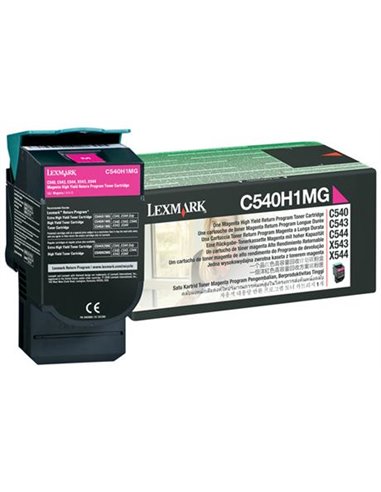 Toner Laser Lexmark C540H1M Magenta Standard Yield 2.K Pgs