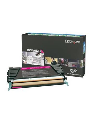 Toner Laser Lexmark C734A1M Magenta Standard 6K Pgs