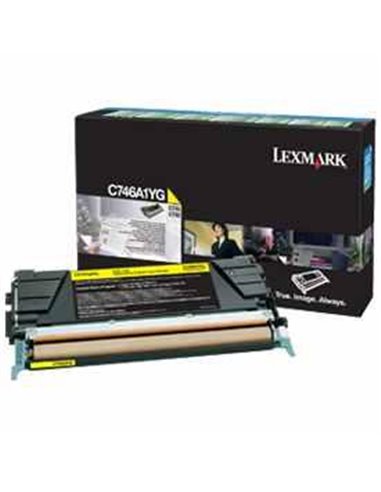 Toner Laser Lexmark C746A1Y Yellow - 7K Pgs