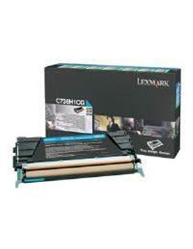 Toner Laser Lexmark C736H1C Cyan High Yield 10K Pgs