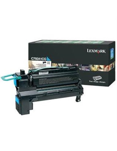 Toner Laser Lexmark C792A1CG Cyan Standard Yield 6K Pgs