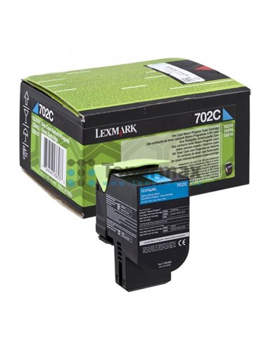 Toner Laser Lexmark 70C20C0 Standard Cyan -1k Pgs