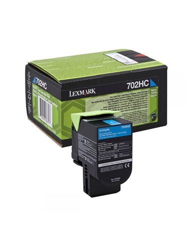 Toner Laser Lexmark 70C2HC0 High Yield Cyan -3k Pgs