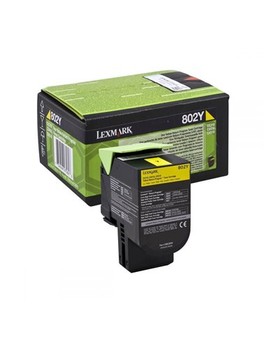 Toner Laser Lexmark 80C20Y0 Low Yellow -1k Pgs