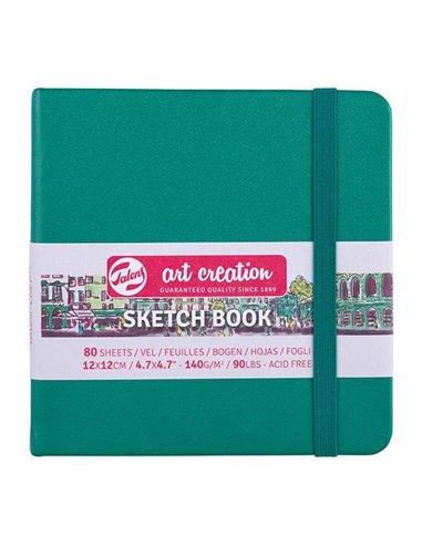 Talens Sketch book πράσινο του δάσους 80φυλ. 12x12εκ. 140γρ.