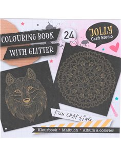 Βιβλίο ζωγραφικής με glitter με 24 σελίδες 21x21x0,5εκ.