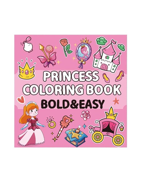 Colouring book Βιβλία χρωματισμού Πριγκίπισσα 21x21εκ., 44 φύλλα