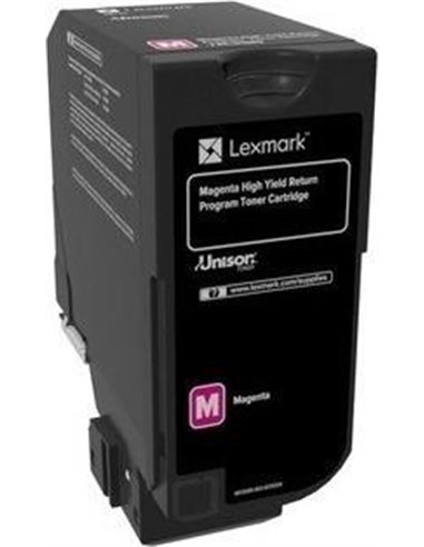 Toner Laser Lexmark 74C2HM0 High Yield Magenta -12k Pgs