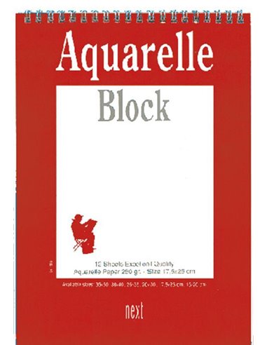 Next μπλοκ ακουαρέλας επαγγελματικό 35x50εκ.,12φ.