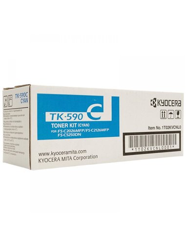 Toner Laser Kyocera Mita TK-590C Cyan - 5K Pgs