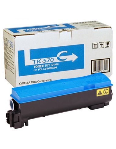 Toner Laser Kyocera Mita TK-570C Cyan - 12K Pgs