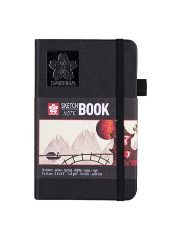 Sakura Sketch/note book μαύρο 80φυλ. 9x14εκ. με σαμουά χαρτί