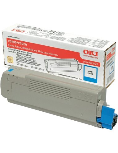 Toner Laser Oki 43324423 Cyan 5K Pgs