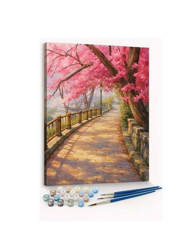 Ζωγραφική με αριθμούς σε καμβά ανθός 40x50εκ.