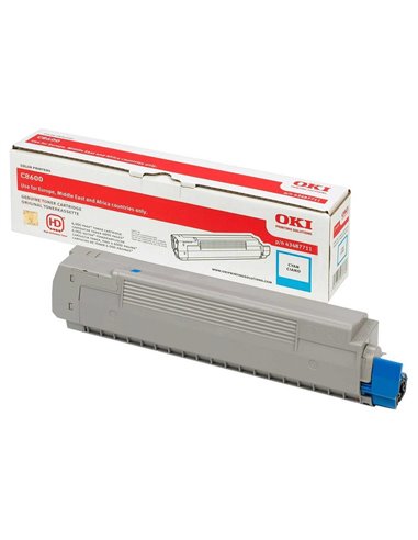 Toner Laser Oki 43487711 Cyan - 6K Pgs