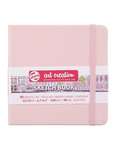 Talens Sketch book ροζ 80φυλ. 12x12εκ. 140 γρ.