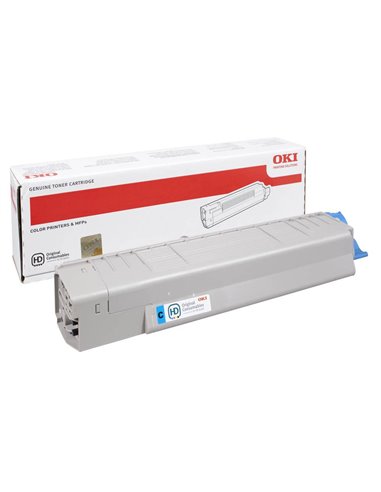 Toner Laser Oki 44643003 Cyan - 7.3K Pgs