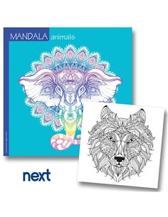 Νext μπλοκ ζωγραφικής mandala animals 36φ. 120γρ. 23x23εκ