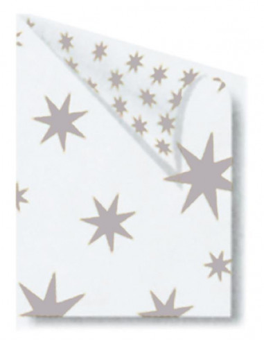 Rainbow χαρτόνι λευκό με ασημί αστέρια 50x70εκ.