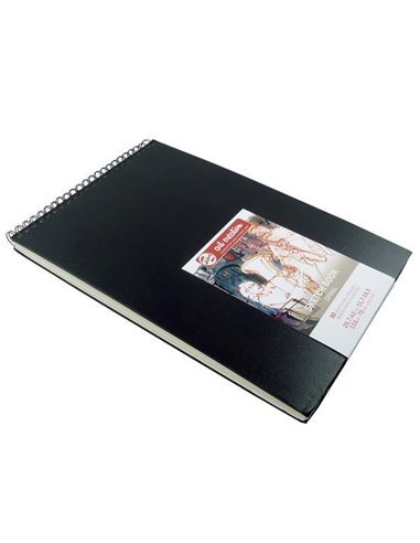 Talens Sketch book σπιράλ μαύρο 80φυλ. 42x30εκ. 110 γρ.