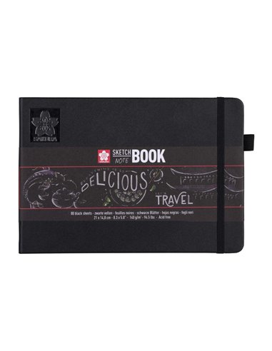 Sakura Sketch/note book μαύρο 80φυλ. 21x14.8εκ. με μαύρο χαρτί