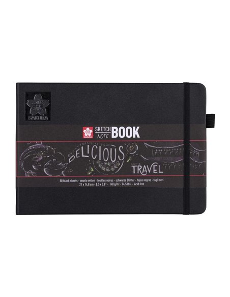 Sakura Sketch/note book μαύρο 80φυλ. 21x14.8εκ. με μαύρο χαρτί
