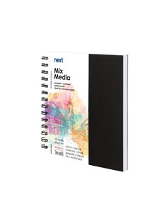 Next Sketch book Mix Media 50 φύλλα 250γρ. 20x20εκ. σκληρό καπάκι σπιράλ