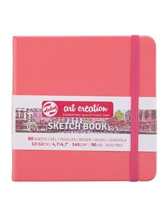 Talens Sketch book κοραλί 80φυλ. 12x12εκ. 140 γρ.