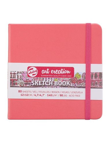 Talens Sketch book κοραλί 80φυλ. 12x12εκ. 140 γρ.