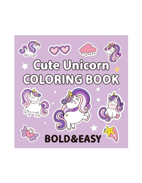 Colouring book Βιβλία χρωματισμού Μονόκερος 21x21εκ., 44 φύλλα