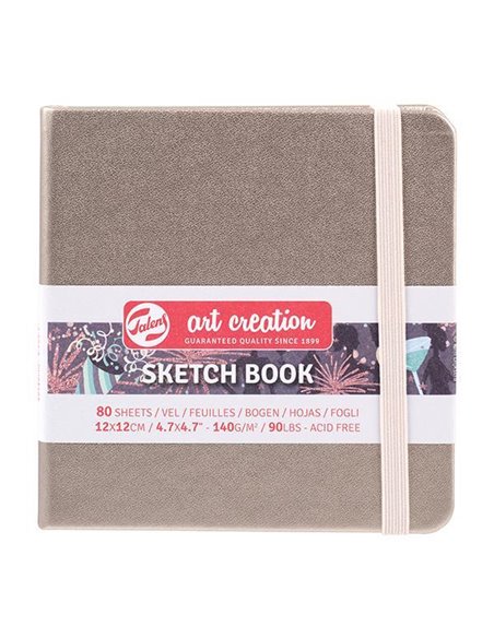 Talens Sketch book ρόζ σαμπανέ 80φυλ. 12x12εκ. 140γρ.