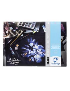 Talens van gogh μπλοκ μαύρο για νερομπογιές Α4 360γρ.