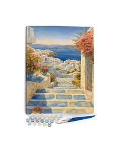 Ζωγραφική με αριθμούς σε καμβά νησί 40x50εκ.