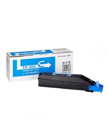 Toner Laser Kyocera Mita TK-880C Cyan - 18K Pgs