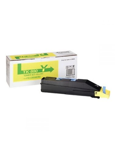 Toner Laser Kyocera Mita TK-880Y Yellow - 18K Pgs