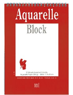 Next μπλοκ ακουαρέλας επαγγελματικό 15x20εκ.,12φ.