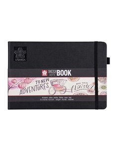 Sakura Sketch/note book μαύρο 80φυλ. 21x14.8εκ. με σαμουά χαρτί