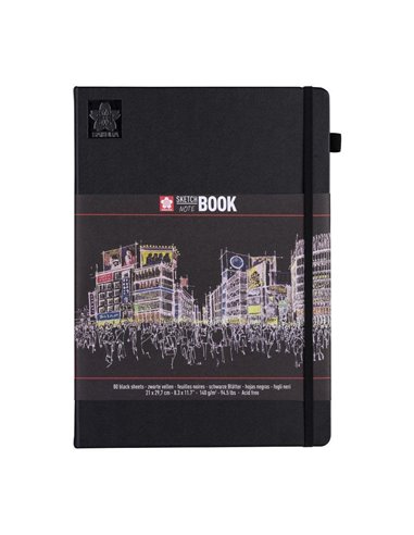 Sakura Sketch/note book μαύρο 80φυλ. 21x29.7εκ. με μαύρο χαρτί