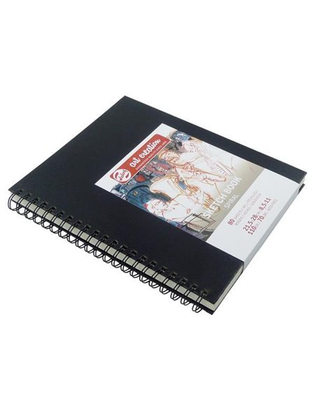 Talens Sketch book σπιράλ μαύρο 80φυλ. 21x28εκ. 110 γρ.