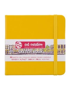 Talens Sketch book κίτρινο 80φυλ. 12x12εκ. 140 γρ.