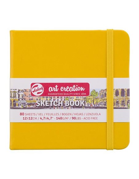 Talens Sketch book κίτρινο 80φυλ. 12x12εκ. 140 γρ.