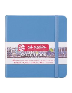 Talens Sketch book γαλάζιο 80φυλ. 12x12εκ. 140 γρ.