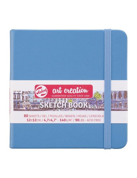 Talens Sketch book γαλάζιο 80φυλ. 12x12εκ. 140 γρ.