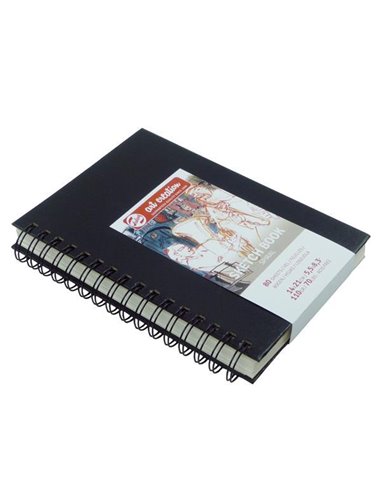 Talens Sketch book σπιράλ μαύρο 80φυλ. 14x21εκ. 110 γρ.