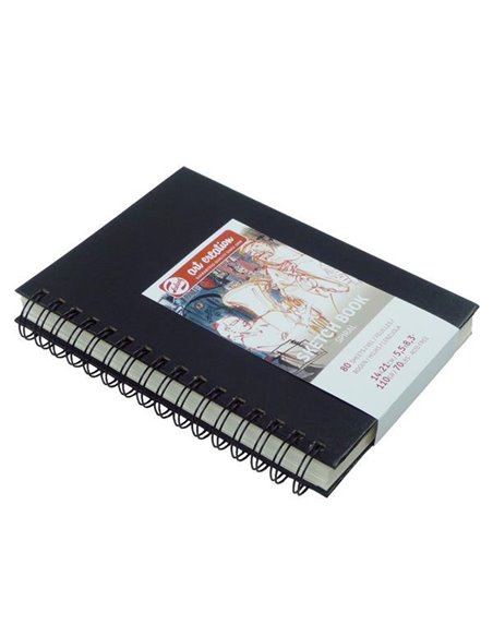 Talens Sketch book σπιράλ μαύρο 80φυλ. 14x21εκ. 110 γρ.