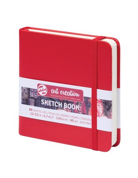 Talens Sketch book κόκκινο 80φυλ. 12x12εκ. 140 γρ.