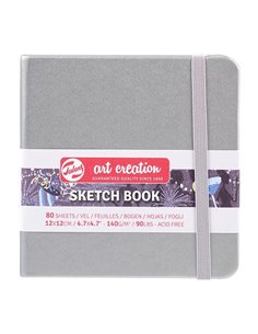Talens Sketch book ασημί 80φυλ. 12x12εκ. 140γρ.