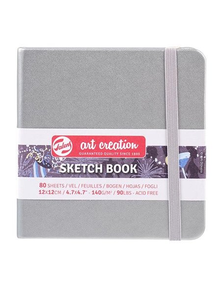 Talens Sketch book ασημί 80φυλ. 12x12εκ. 140γρ.