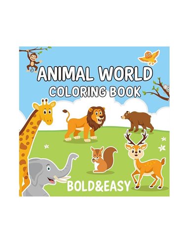 Colouring book Βιβλία χρωματισμού Ζωάκια 21x21εκ., 44 φύλλα