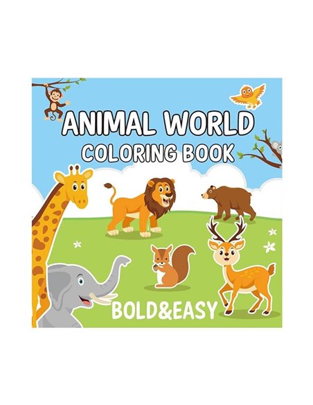 Colouring book Βιβλία χρωματισμού Ζωάκια 21x21εκ., 44 φύλλα